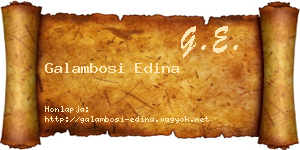 Galambosi Edina névjegykártya